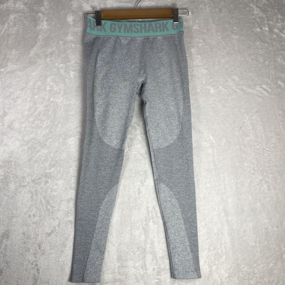 Gymshark Pants - Gymshark Leggings Womens Small Flex Smokey‎ Grey Marl Light Green Seamless